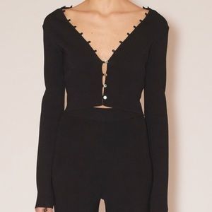 Nanushka knit button top